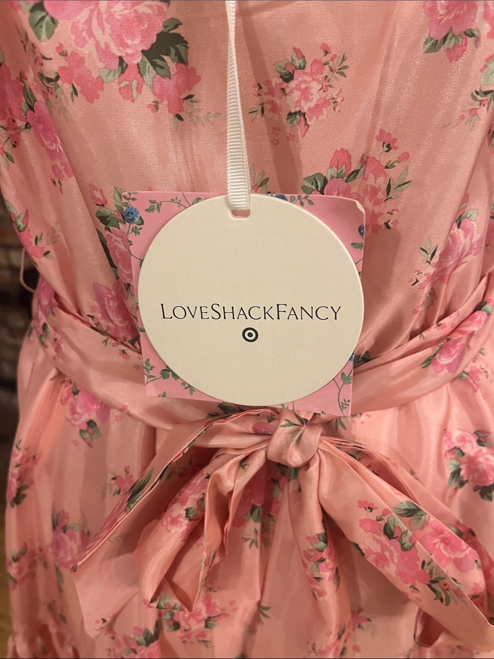 LoveShackFancy x Target PTP 21 Pink Floral Puff-Sleeve Mini Dress - Picture 7 of 8